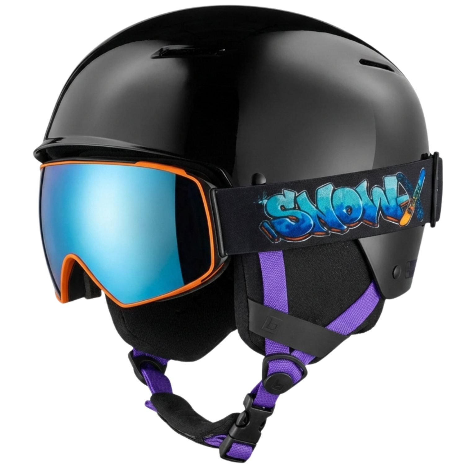 Skihelm und Snow-X Skibrille als abgestimmtes Set